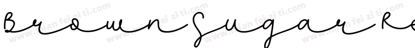 Brown Sugar Regular Version1000字体转换